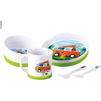 Příslušenství ke karavanu Sada 5ks dětského melaminového nádobí CAMP4 LITTLE CAMPING MONSTER