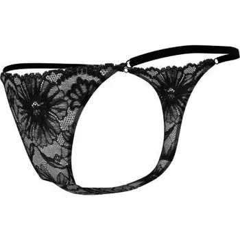 Kalhotky Dámská luxusní krajková tanga Tommy Hilfiger UW0UW05963 černá M