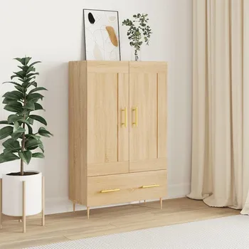 Příborník do zásuvky vidaXL Skříň highboard 69,5 x 31 x 115 cm kompozitní dřevo [830312] Barva: dub sonoma