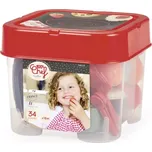 Écoiffier Jídelní souprava v dóze 100% Chef 34 doplňků s kávovarem a ovocem od 18 měsíců