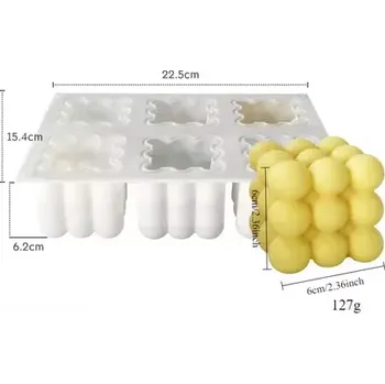 Silikonová forma na svíčky - Kuličky 6x (Forma na 6 svíček)