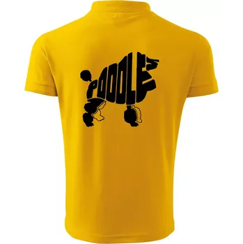 Pánská košile Pudl - nápis v těle - Polokošile pánská Pique Polo 203 - L ( Žlutá )