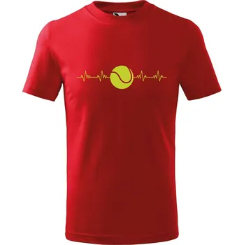 Dětská móda DOBRÝ TRIKO Dětské tričko Tep srdce tenis Velikost: 134/8 let, Barva: Červená