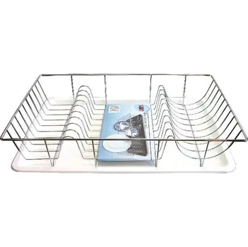 Odkapávač na nádobí odkapávač nád. 48x32x11cm PRONTO, 2díl., chrom/plast