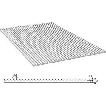 Rohožka Gumová průmyslová podlahovina s vroubky šíře 120 cm, šedá - metráž