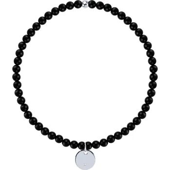 Náramek Náramek s diamantem a acháty Dark Touch