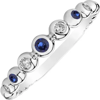 Prsten Prsten s diamanty a safíry Shiny Dots