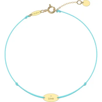 Náramek Diamantový náramek se šňůrkou Gold Stamp