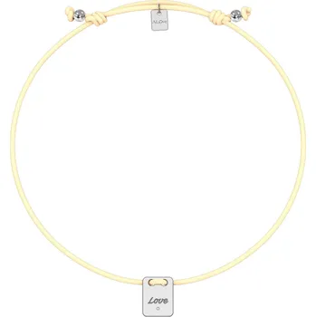 Náramek Diamantový náramek se šňůrkou Mini Stamp Love