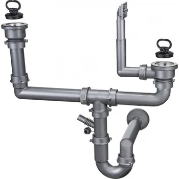 Sifon Deante Sifon pro 2 komorový nerezový dřez - ZXY 9951