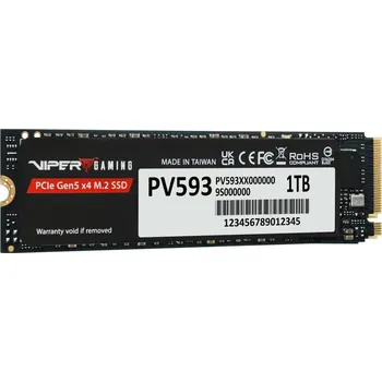 SSD disk Patriot Viper PV593 1TB SSD SSD disk, interní, 1TB, M.2 2280, PCIe Gen5 x4, NVMe, 14000MB/s čtení, 10000MB/s zápis, 700TBW PV593P1TBM28H