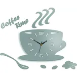 Nástěnné hodiny Coffee světle šedé