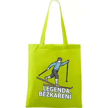 Legenda běžkaření - Taška bavlněná - 42 x 38 cm ( Limetková )