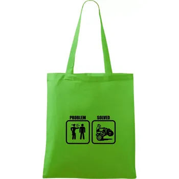 Nákupní taška Problem quad / čtyřkolka - Taška bavlněná - 42 x 38 cm ( Apple Green )