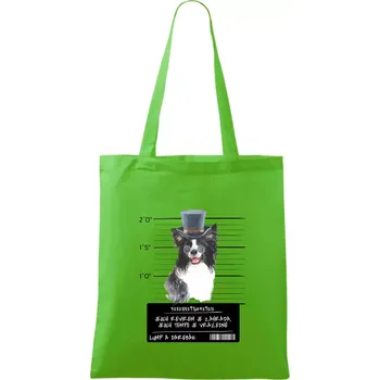 Lump a darebák border kolie - Taška bavlněná - 42 x 38 cm ( Apple Green )