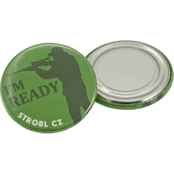 Placka "I'm ready" magnetická, 35 mm - zelená