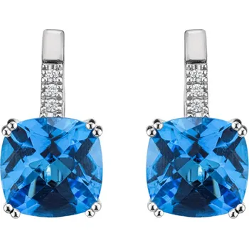 Náušnice Náušnice s diamanty a topazem Space Romance