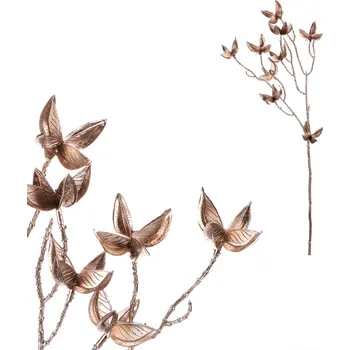 Větev umělá - špičaté lístky, barva champagne - NL0222 CHAM