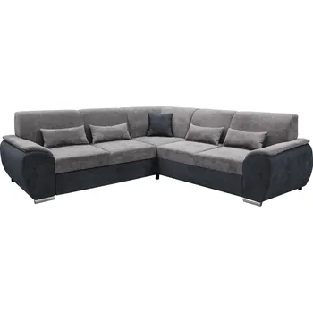 Obývací stěna Sedací souprava, látka Soro 97 tmavošedá/90 šedá, levá, EMILY ROH