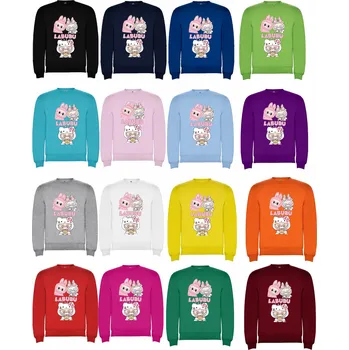 Chlapecké tričko Klasická mikina Labubu přes hlavu Barva: Fialová/purpurová, Velikost: 3XL