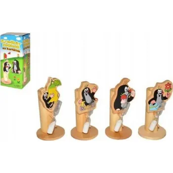 Zubní kartáček Stojánek na kartáček Krtek dřevo, 4 druhy