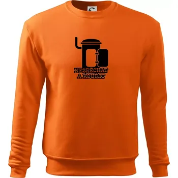 Pánská mikina Nespěchat a kouřit - Mikina Essential pánská - M ( Oranžová )