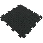 Zátěžová plastová černá puzzle dlaždice (bubliny) - 47,5 x 47,5 x 0,8 cm