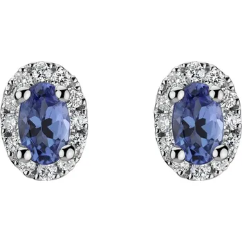 Náušnice Náušnice s diamanty a tanzanitem Princess