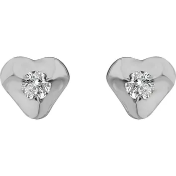 Náušnice Náušnice s diamantem Full Hearts