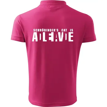Pánská košile Schrödinger's Cat ADLEIAVDE - dead and alive - Polokošile pánská Pique Polo 203 - L ( Purpurová )