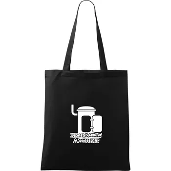 Nespěchat a kouřit - Taška bavlněná - 42 x 38 cm ( Černá )