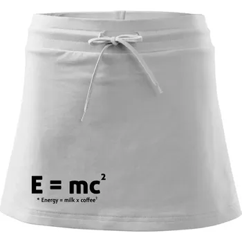 Dámská sukně e = mc2 - coffee milk - Sportovní sukně - two in one - XL ( Bílá )