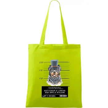 Lump a darebák rotvajler - Taška bavlněná - 42 x 38 cm ( Limetková )