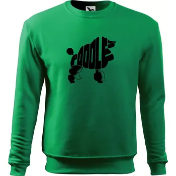 Chlapecké tričko Pudl - nápis v těle - Mikina Essential dětská - 146 cm/10 let ( Středně zelená )