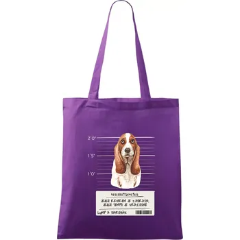 Baset - lump a darebák - Taška bavlněná - 42 x 38 cm ( Fialová )