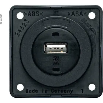 Příslušenství ke karavanu Zásuvka vestavěná USB, matná antracit, 12V, výstupní proud 3A