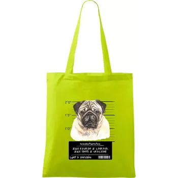 Lump a darebák mopsík - Taška bavlněná - 42 x 38 cm ( Limetková )