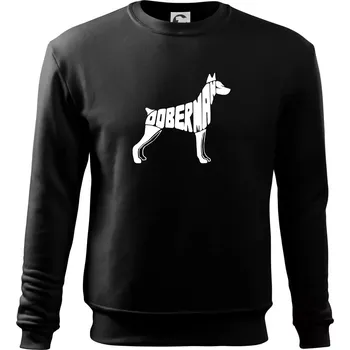 Dobrmans - nápis v tělě - Mikina Essential dětská - 146 cm/10 let ( Černá )