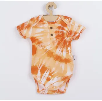 Kojenecké bavlněné body s krátkým rukávem Nicol Tomi oranžová 68 (4-6m)