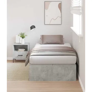 Postel vidaXL Rám postele s úložným prostorem Betonově šedá 80 x 200 cm [3335336]