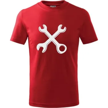 ON-DESIGN Dětské tričko se ZKŘÍŽENÝM KLÍČEM Velikost: 134 cm/8 let, Barva: červená