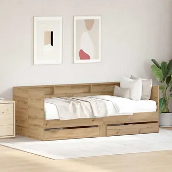 Postel zahrada-XL Daybed s čelo Artisanový dub 90 x 200 cm kompozitní dřevo 3334000