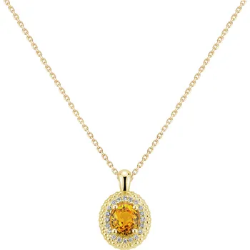 Náhrdelník Náhrdelník s diamanty a safírem yellow Princess