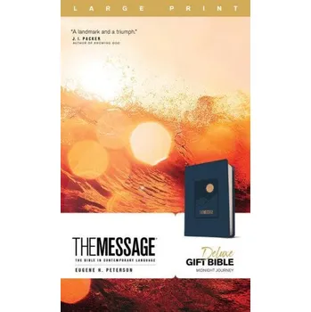The Message Deluxe Gift Bible, Large Print (Leather-Look, Navy): The Bible in Contemporary Language (Kniha)