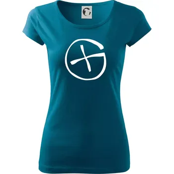 Dámské tričko Geocachka - Dámské triko Pure - L ( Petrolejová )