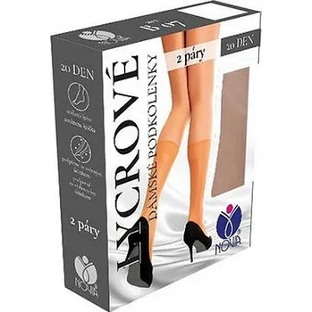 Dámské ponožky Podkolenky NOVIA | s lycrou B07 tělová 25