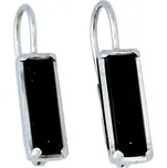 Goldstore Stříbrné náušnice osazené onyxem Varianta: stříbrné náušnice