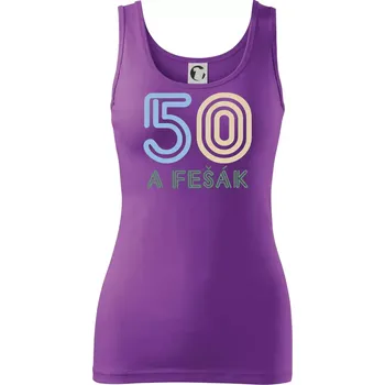 Dámské tričko 50 a fešák - Dámské tílko - 2XL ( Fialová )