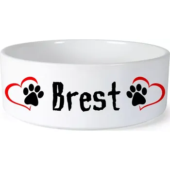 Miska pro psa Miska pro psa se jménem Brest (Keramická miska na krmivo pro psy)