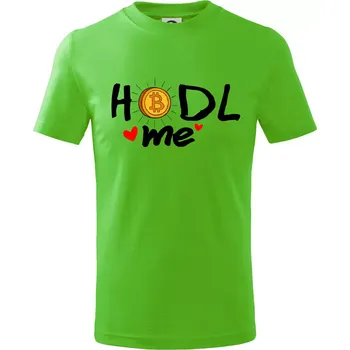 Chlapecké tričko Hodl me - miminko - Tričko dětské bavlněné - 98 cm / 2 roky ( Apple Green )